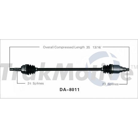 Surtrack Axle Cv Axle Shaft, Da-8011 DA-8011